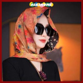 [COD] Mũ Hijab OAKANDME, Khăn xếp nữ mềm mại chống nắng, Khăn lụa mô phỏng thoáng khí thời trang Xuân Hè