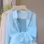 Áo khoác Cardigan phiên bản Hàn Quốc mùa hè Áo sơ mi rộng cổ POLO phong cách lười biếng dành cho nữ