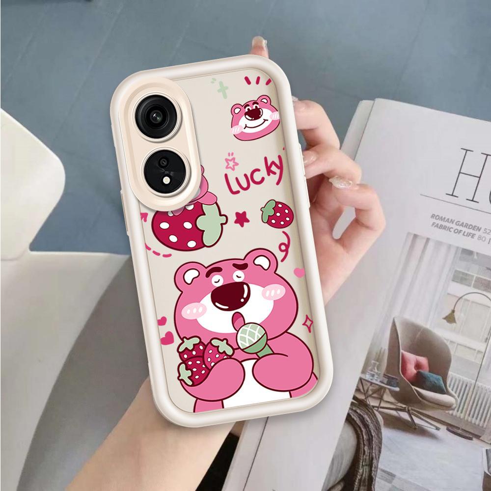 Ốp Lưng Cho OPPO A17 A17K A18 A38 A58 A60 4G Hoạt Hình Silicon Mềm Đáng Yêu Ốp lưng TPU Câu Chuyện Đồ Chơi Lotso Mắt Thiên Thần Ốp Lưng Chống Sốc