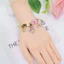 Pan Phong Cách Kim Cương Đính Đá Vương Miện Hoa Đính Hạt Vòng Tay Nữ Bạn Gái Cao Cấp Thép Không Gỉ Cá Heo Mặt Dây Chuyền Vòng Tay Trang Sức