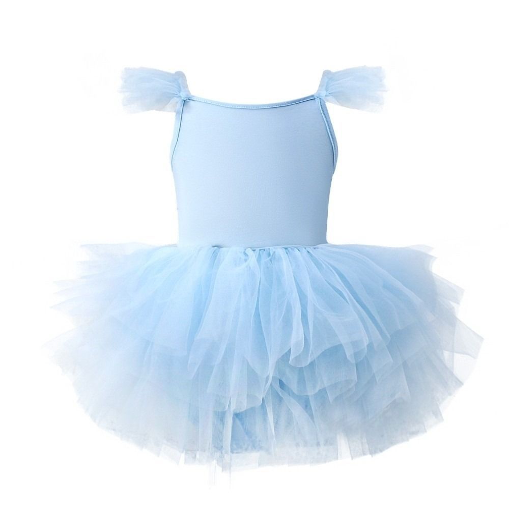FEDAOG Bé Gái Váy Ba Lê, Đầm Hoàng Tử Puffy Ballet TuTu Đầm, Trang Phục Trình Diễn Ba Lê Tay Ngắn Chuyên Nghiệp Tập Gymnastic