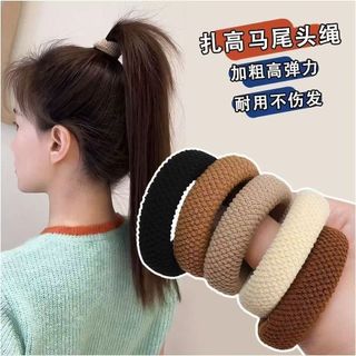 Đen Dày Đầu Nhỏ Cao Su Dây Buộc Tóc Nữ Dây Buộc Tóc Dây Tóc Mũ Đội Đầu Liền Mạch Cao GTUM