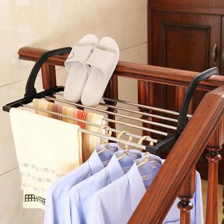 Giá phơi LOVIVER Máy sấy quần áo di động Móc treo đồ giặt có thể thu vào Giá đỡ khăn bằng thép không gỉ Có thể gập lại Airer Thích hợp cho Balconies Windowsill