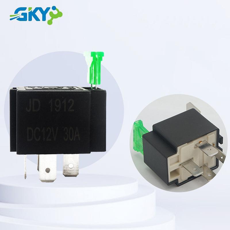 GKY 1PC 12V DC 4 Pin Ô Tô Ô Tô Hợp Nhất Rơ Le 30A Thường Mở Relais 30A Cầu Chì Với 4pin / 5Pin Barest GKY