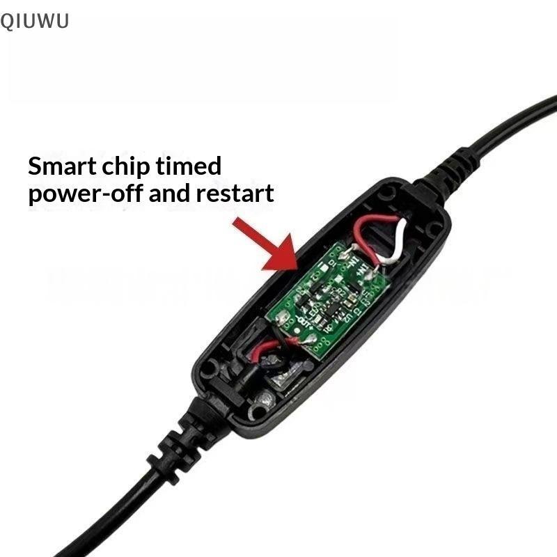 Bộ định tuyến QIUWU Tự động đặt lại Hẹn giờ 24 giờ Dòng dữ liệu 5521mm Khởi động lại tắt nguồn để kết nối Internet liên tục.