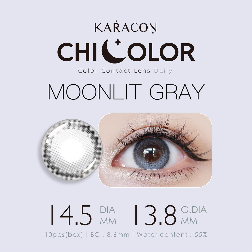[Lens 1 Ngày] - Lens Highlight Khóa Trục KARACON CHICOLOR - #44 Moonlit Gray (2 Chiếc)