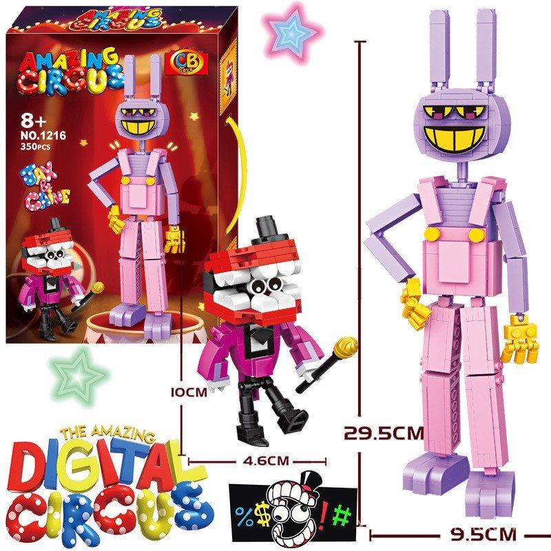 The Amazing Digital Circus Anime Ngoại Vi Pomni Jax Caine Khối Xây Dựng Lắp Ráp Búp Bê Đồ Chơi Handmade Để Bàn Trang Trí Quà Tặng Sinh Nhật