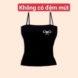 [ MỞ BÁN GIẢM 60% ] áo bún 2 dây  gân tăm mềm mịn co giãn -hình cờ mỹ AAA -thoittrang
