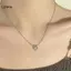 LUImo Màu Bạc Vòng Tròn Tinh Tế Zircon Mặt Dây Chuyền Nelace Đơn Giản Phù Hợp Với Ánh Sáng Sang Trọng Xương Đòn Dây Chuyền Dành Cho Nữ Trang Sức Thời Trang SBS