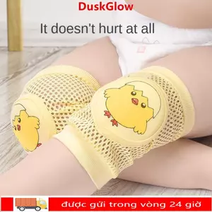 Miếng đệm đầu gối hoạt hình cho bé DUSKGLOW, Tấm bảo vệ trẻ mới biết đi bằng vải Polyester, miếng đệm đầu gối co giãn cho trẻ sơ sinh