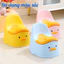 Bô Tập Đi Vệ Sinh Cho Bé Hình Vịt Có Tựa Lưng, Bô Trẻ Em Chống Tràn Có Nắp Đậy An Toàn Cho Bé Yêu