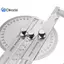 Dụng cụ đo góc kim loại 180 độ Dụng cụ đo góc Goniometer Dụng cụ chế biến gỗ Đẹp