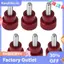 6 Cái M4x10mm Sợi Cao Đầu-Kurled Ngón Tay Cái Vít Núm Hợp Kim Nhôm Màu Đỏ Đan Vai Flat Tip Thumbscrew