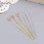 AqToCna 200 Chiếc 35 Mm Mini Dây Kim Loại Kẹp Mắt Đính Hạt Nhỏ Mở Đầu Mắt Chân Kim Cho DIY Thủ Công Bông Tai Phụ Kiện Trang Sức AqToCna