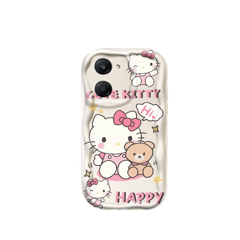 Thích hợp cho VIVO Y03 Y03T Y18 Y18S Y18T Y18E Điện thoại thông minh 3D TPU mềm Kitty Rilakkuma Vỏ điện thoại chống sốc