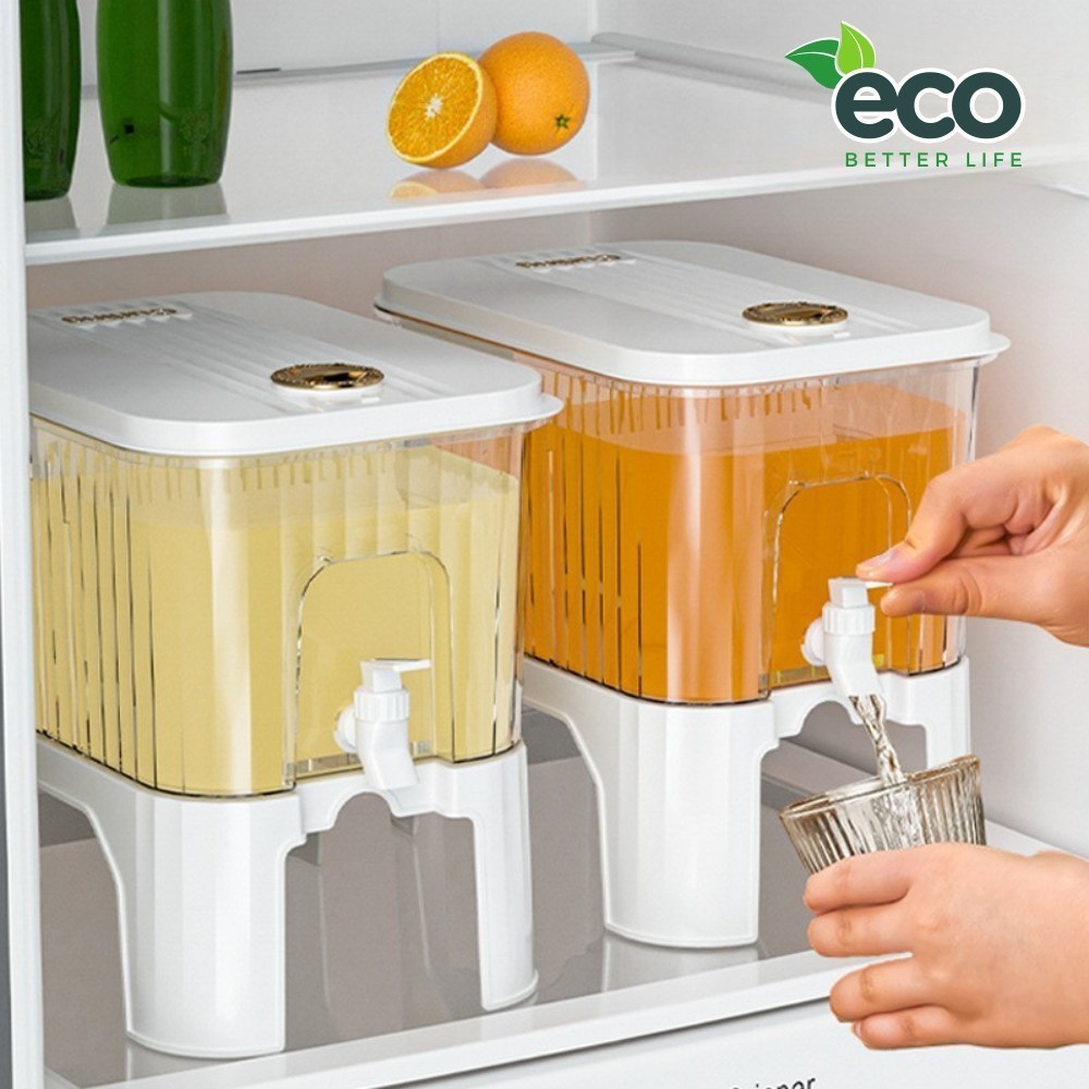 Bình Nước Có Vòi Để Tủ Lạnh 3.5L/5L/9L HomeMate – Bình Đựng Nước Ép, Trà Hoa Quả Có Chân Đế Tiện Lợi