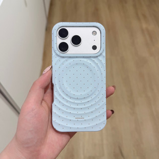 Ốp điện thoại giá đỡ từ tính toàn màn hình Wave Dot Bear dễ thương Thích hợp cho iPhone17 Pro Max 16 15 14 Pro Max Bảo vệ Camera chống sốc Ốp lưng cứng chống rơi