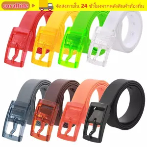 Thắt lưng silicon CORALTIDE, Thắt lưng khóa hình vuông thông thường dành cho cặp đôi, Thiết kế thương hiệu sang trọng Dây thắt lưng miễn phí bằng kim loại