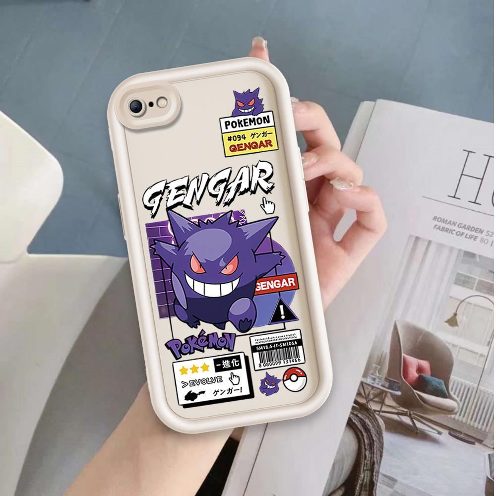 Ốp Lưng Cho iPhone 6 6s 7 8 se2020 Plus Hoạt Hình Silicon Phụ Kiện Vỏ Điện Thoại Mềm TPU Gengar Mắt Thiên Thần Chống Sốc Ốp Lưng