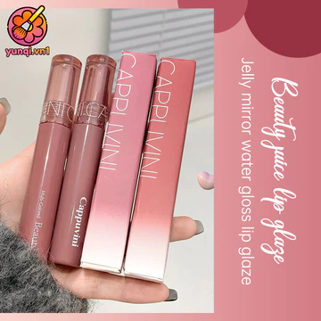 【yunqi】Son bóng môi vị nước ép trái cây son bóng môi dạng thạch mềm mại son bóng môi dạng nước phản chiếu ánh sáng