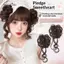 AqToCna 2 Chiếc Xộn Xộn Bánh Quấn Tóc Updo Với Tendrils Tóc Bun Phần Mở Rộng Sóng Xoăn Tóc Cho Nữ AqToCna