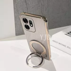 Ốp Lưng Cho Honor 500 Smart X6D Vàng Da Lụa Mạ Điện Khung Giá Đỡ Chống Rơi Vỏ Điện Thoại