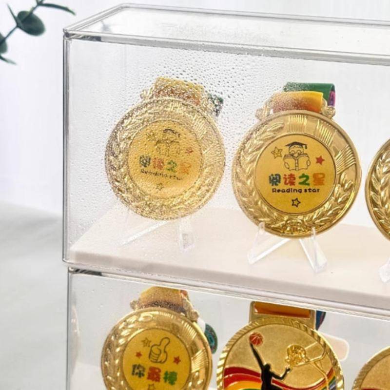 [NBI] 1 Bộ Hộp Bảo Quản Huy Chương Marathon Bằng Nhựa Hình Chữ Nhật Huy Chương Giải Vàng Người Tổ Chức Ra Cho Bộ Sưu Tập Thể Thao Tủ Trưng Bày VN
