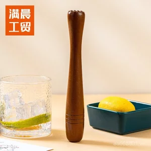 Máy ép trái cây bằng gỗ Cocktail nghiền Popsicle Nước chanh Búa Popsicle Thanh trà sữa Trộn que khuấy HTVH