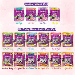 Pate Whiskas [ 80g ] Combo thùng 14 - 28 gói / Thức Ăn Ướt Cho Mèo___