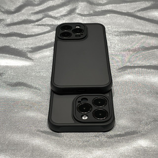 Màu Đen Mờ Thích Hợp Cho Apple 17Promax Ốp Điện Thoại iPhone16 Chống Sốc 15 Tất Cả 14 Silicon 26.4.23