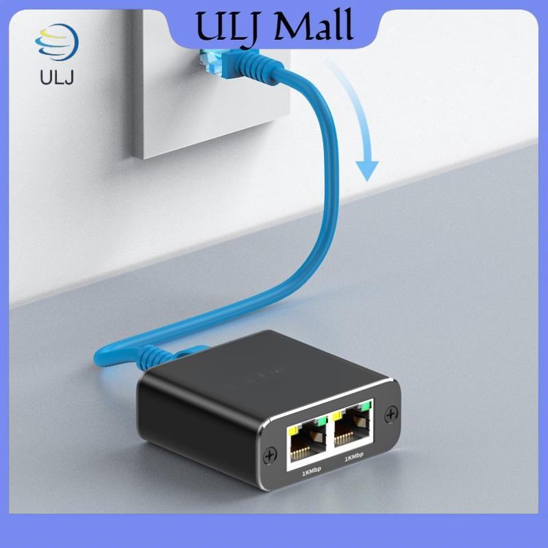 Bộ chia cáp mạng ULJ với một đến hai Bộ chia RJ45 truy cập Internet đồng thời với một đến hai cổng Ethernet chuyển đổi Gigabit.
