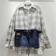 Áo sơ mi denim dài tay phong cách Hàn Quốc mới nhất, phối ren sang trọng