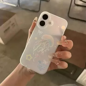 Mây cầu vồng Đối với trường hợp iPhone 14Pro Da đơn giản và tươi mới