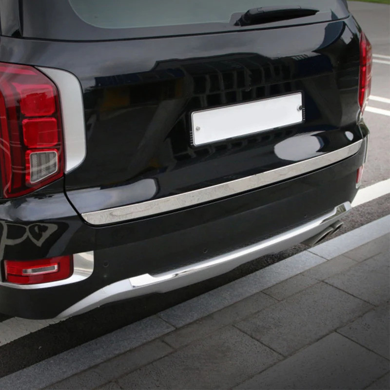Dành Cho Xe Hyundai Palisade 2020-2025 Tự Động Bạc Thép Không Gỉ Đuôi Trang Trí Bao Viền Bên Ngoài Phụ Kiện