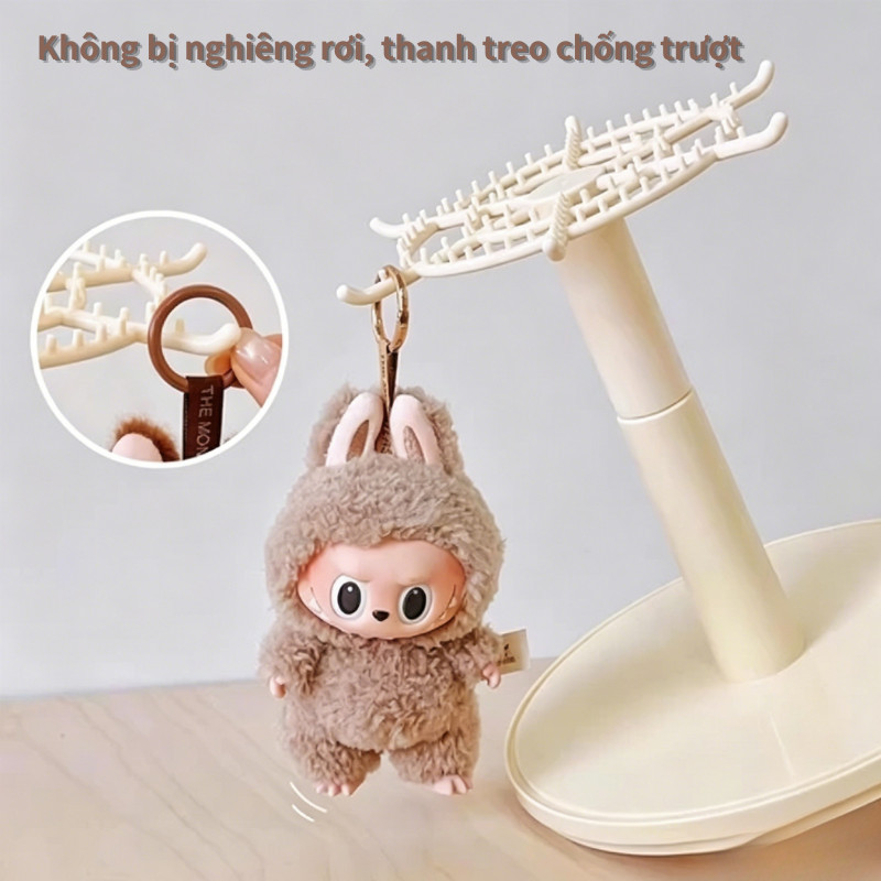Hộp Đựng Móc Khóa Thú Nhồi Bông Trong Suốt – Xoay 360°, Chống Bụi, Bảo Quản Mô Hình Hiệu Quả