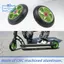 Bánh xe thay thế xe tay ga, kích thước 100mm, có vòng bi và lớp phủ PU chống mài mòn, phụ kiện dành cho xe tay ga, màu xanh lá cây.