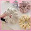 MYPANDA Scrunchie Vintage Màu Trơn Đường Sọc, Co Giãn Tốt, Phụ Kiện Tóc Ngọt Ngào Cho Nữ và Bé Gái.