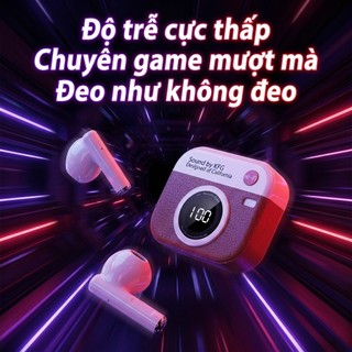Tai nghe Bluetooth Q86 thiết kế cổ điển Retro, màn hình LED, kết nối không dây