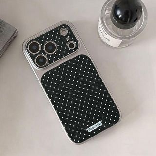 Vỏ bảo vệ iPhone họa sóng chấm điểm trọn bao cửa sổ lớn tương thích dòng 17 đến 12 Pr