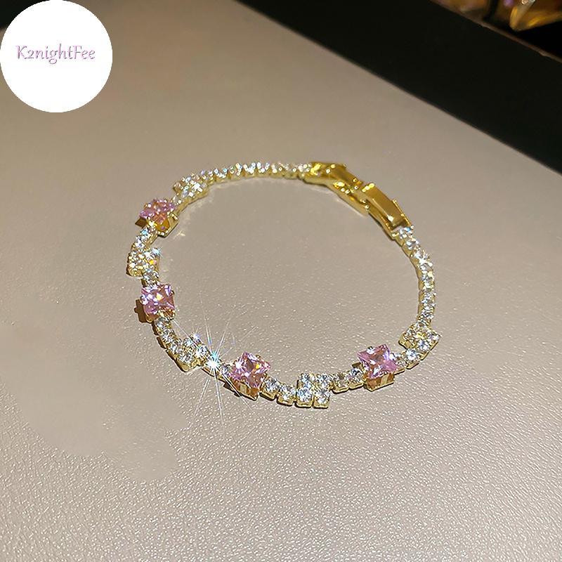 K2nightFee Ánh Sáng Pha Lê Hồng Zircon - Trang Sức Sáng Bóng, Thời Trang Dành Cho Nữ Và Bé Gái