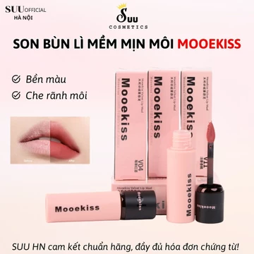 [FULL MÀU] Son Tint Bùn Lì MOOEKISS Sáng Da Bền Màu Chất Bùn Lì Mỏng Nhẹ Mềm Mịn Như Nhung 3g