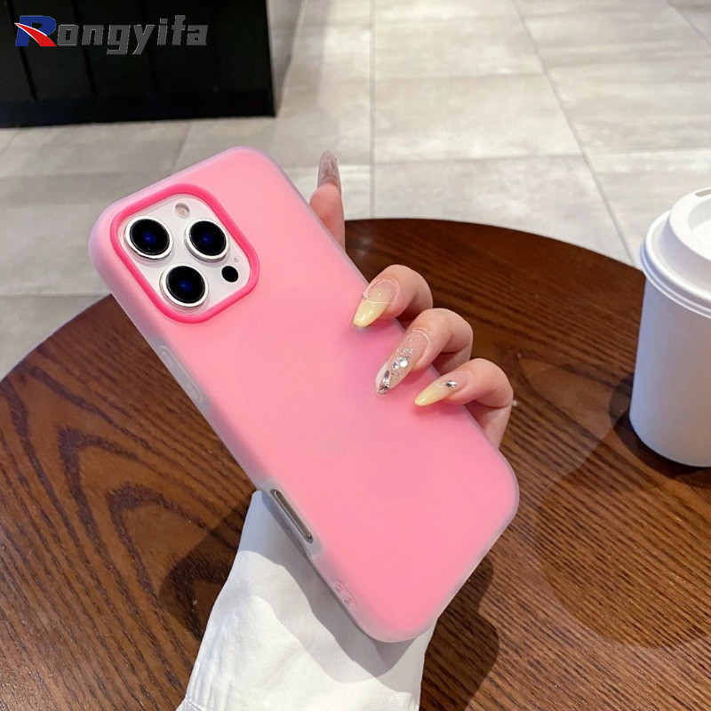Vỏ Màu Kẹo 2 Trong 1 Cho Tecno Spark Slim 10 10C 9 8C 7 7T 5 Pro 4 Camon 16S 15 Air 5G 4G Khung Bao Mezzanine Có Thể Giữ Hình Ảnh Vỏ Điện Thoại Chống Sốc Dễ Thương
