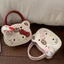 Bán Hoạt Hình Dễ Thương hellokitty Túi Xách Mèo Nữ 2026 Phong Cách Mới Thời Trang Tương Phản Màu Sắc Kiểm Tra Vai Túi Messenger