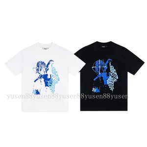 Áo thun nam dáng rộng từ cotton 100%, phong cách hip hop, trọng lượng 260g