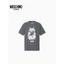 Áo sơ mi nam nữ cổ tròn tay ngắn họa tiết mèo và tóc dài vẽ graffiti, size XS-3XL