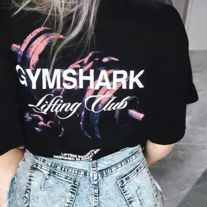 Áo sơ mi cổ tròn tay ngắn dành cho tập gym, họa tiết thời trang Hàn Quốc, kích thước lớn