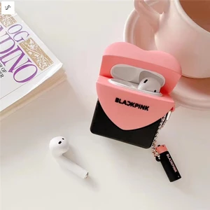 Vỏ tai nghe silicon màu hồng Vỏ bảo vệ thiết kế bắt mắt phong cách ngọt ngào cho AirPods 1 / 2 / Pro