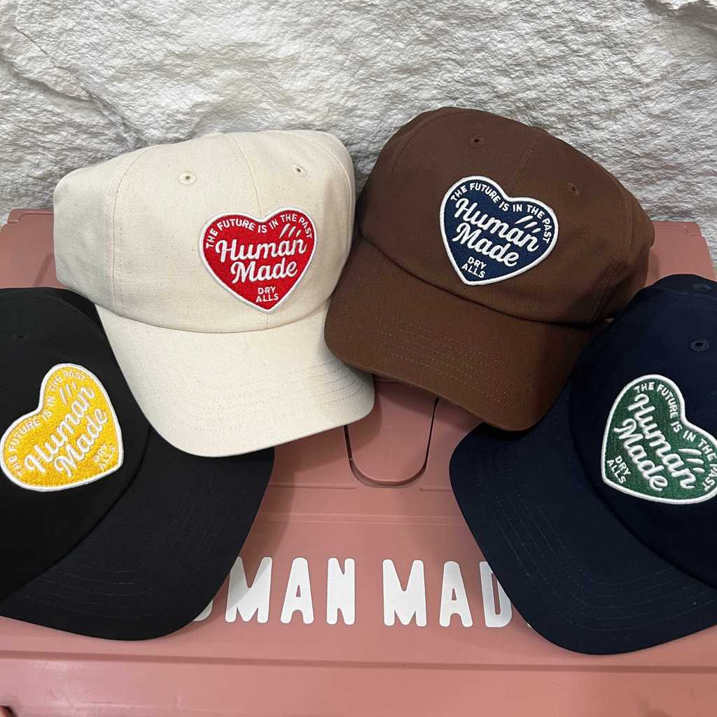 Mũ bóng chày vành cong họa tiết trái tim lấy cảm hứng từ Unisex H * m