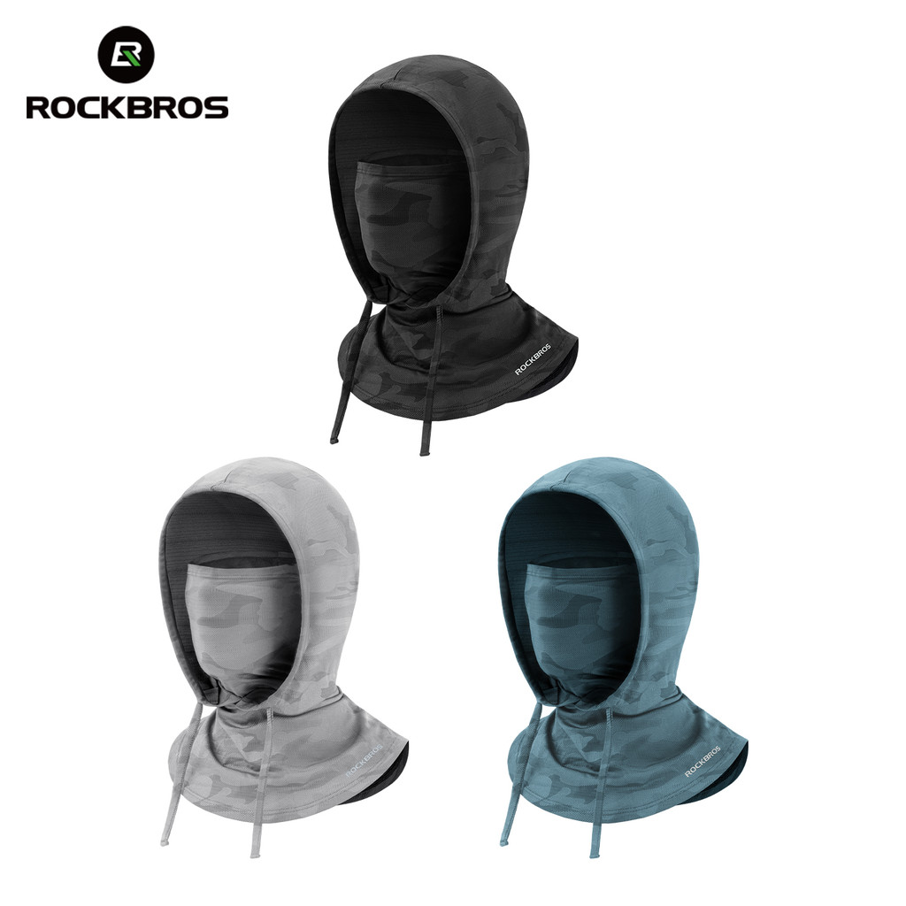 ROCKBROS Mặt nạ Ice Silk Chống Nắng Làm Mát Mùa Hè Thoáng Khí Có Mũ Che Mặt Câu Cá Đi Bộ Đường Dài Đi Xe Đạp