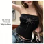Milyfashion Ngôi Sao Đen Nóng Kim Cương Cotton Ống Top Mùa Hè Phong Cách Mới Slim-fit Ngắn Top Hợp Thời Trang Nữ Pure Desire Gợi Cảm